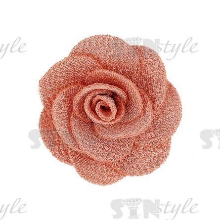 Цветочки декоративные, цвет персиковый, размер 40 мм,  фото 1