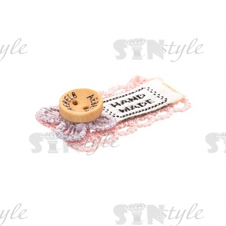 Аппликация 3D "Рамка", цвет грязно-розовый, размер 30х18 мм фото 2