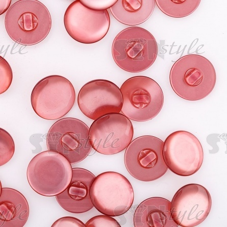 Пуговица пластиковая на ножке, грязно-розовая перламутровая, 32L фото 3