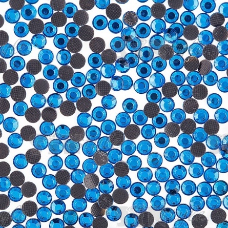 Стразы термоклеевые акриловые SS16, цвет синий, 20160 шт фото 2