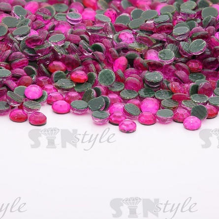 Стразы термоклеевые акриловые SS10, цвет фуксия, 500 гр/уп фото 1