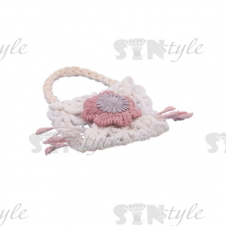 Аппликация 3D "Сумочка", цвет белый, размер 45х50 мм фото 2