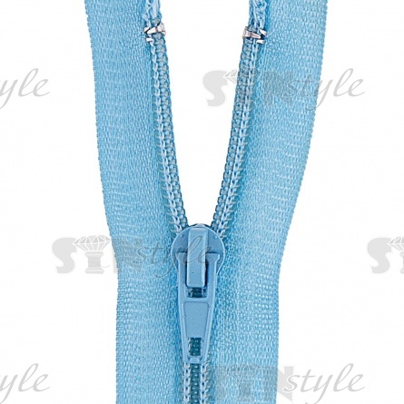 Молиня спираль, тип 5, разьемная, длина 80 см, цвет 198 (светло-бирюзовый), "простой" бегунок фото 4