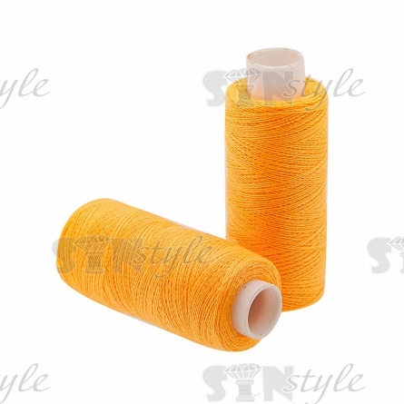 Нитки полиэстер 40/2, цвет №1134 (ярко-оранжевый), катушка 400Y фото 2