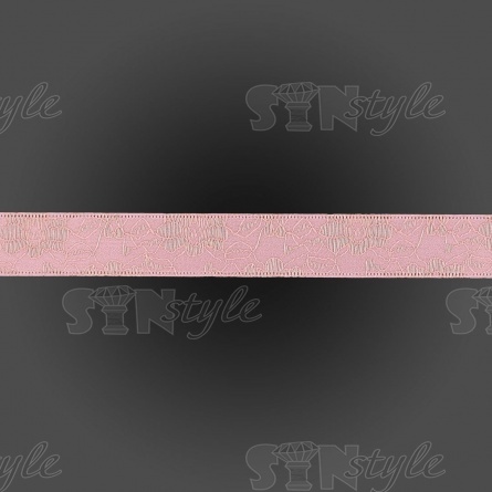 Декоративная лента двухслойная, ширина 25 мм, цвет розовый, намотка 20 ярдов фото 2