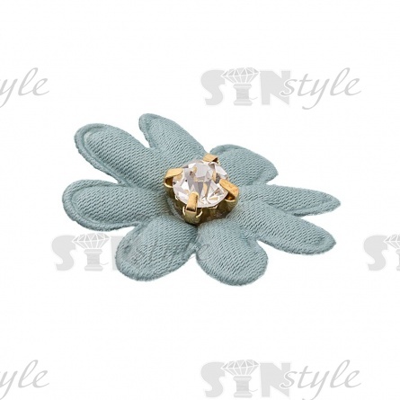 Аппликация 3D "Цветочек", цвет мятный, размер 25 мм фото 2