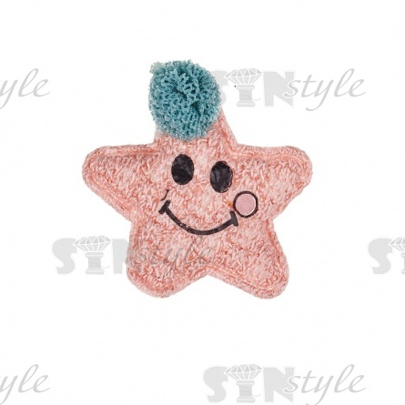 Аппликация 3D "Звездочка", цвет грязно-розовый, размер 30х30 мм фото 1