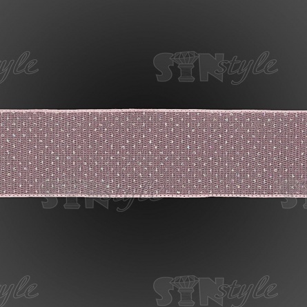 Декоративная лента капроновая двухслойная, ширина 40 мм, намотка 25 ярдов, цвет розовый фото 3