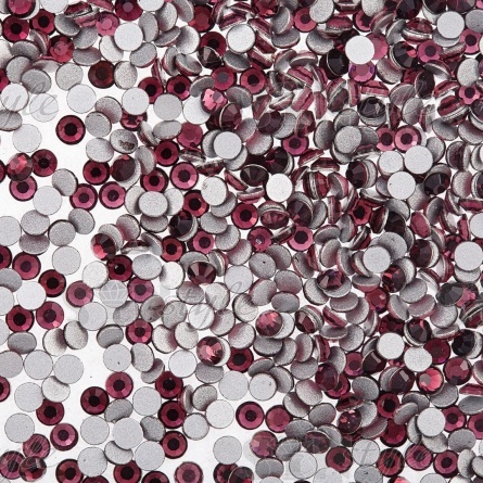 Стразы термоклеевые стеклянные Crystal SS6, форма круг, цвет фиолетовый (919) фото 2