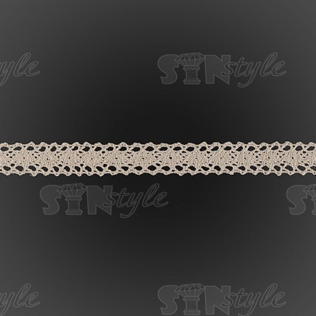 Кружево вязаное плетеное, ширина 18 мм, цвет бежевый, намотка 15 ярдов фото 2