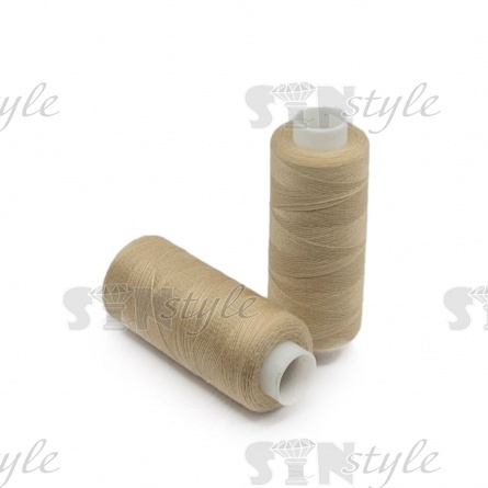 Нитки полиэстер 40/2, цвет №456 (бежевый), катушка 400Y фото 1