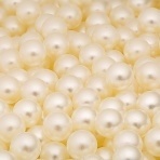 Бусины под жемчуг, размер 8 мм, цвет молочный, вес 500г фото 3