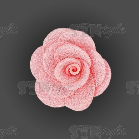 Цветочки декоративные, цвет розовый, размер 40 мм,  фото 1