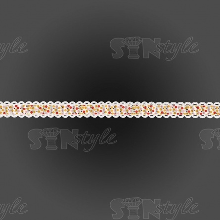 Декоративная репсовая лента с ажурным краем, цвет желтый, ширина 15 мм, намотка 20 ярдов фото 2