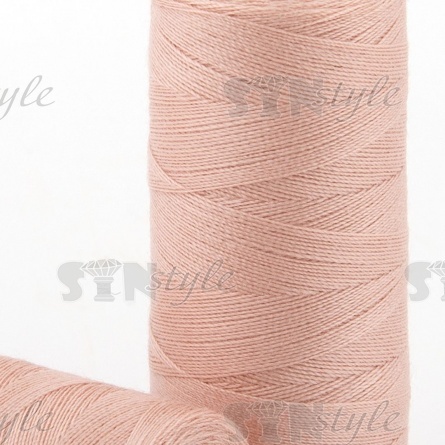 Нитки полиэстер 40/2, цвет №1551 (бежево-персиковый), катушка 400Y фото 2