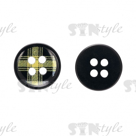 Пуговица пластиковая на четыре прокола, размер 18L фото 1