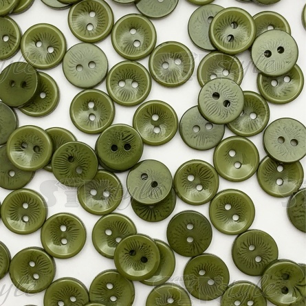 Пуговица пластиковая на два прокола, цвет хаки, 20L фото 3