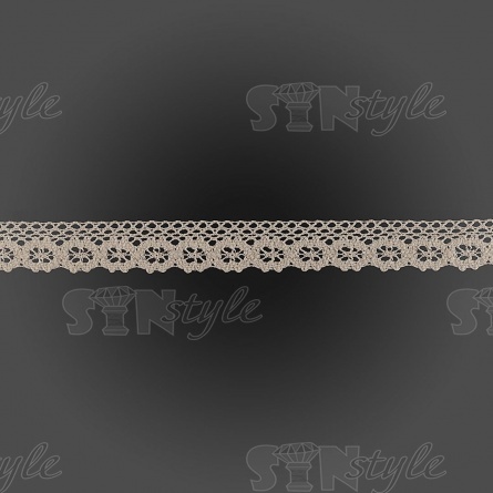 Кружево вязаное плетеное, ширина 27 мм, цвет бежевый, намотка 15 ярдов, (D5) (E9) фото 1