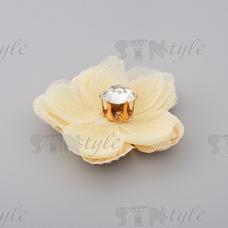 Цветочки декоративные, цвет пудровый, размер 45 мм,  фото 2