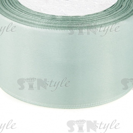 Декоративная лента атласная, ширина 50 мм, длина 25 ярдов, цвет мятный (№093) фото 2