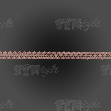 Кружево на сетке с цветочным рисунком, цвет персиковый (№1), ширина 25 мм, намотка 300 ярдов фото 3