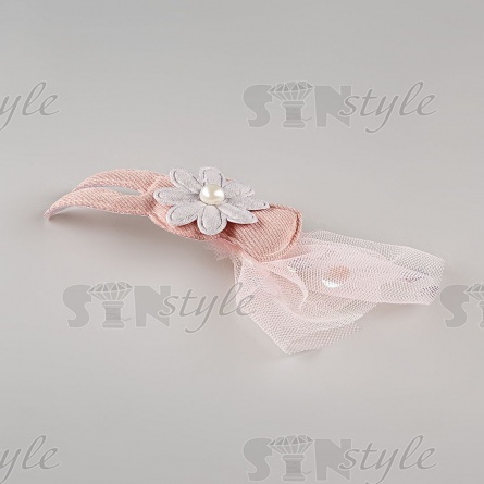 Аппликация 3D "Зайчик", цвет грязно-розовый, размер 70х90 мм фото 2