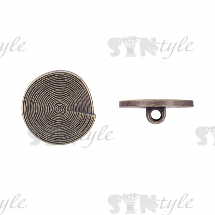 Пуговица пластиковая на ножке, круглой формы, размер 48L, цвет бронзовый фото 1