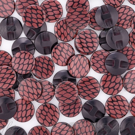 Пуговица пластиковая на полуножке, размер 24L, форма круглая, цвет коричневый  фото 3