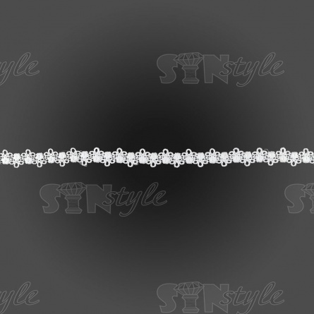 Кружево ажурное матовая нить, ширина 25 мм, цвет белый, намотка 15 ярдов  фото 2