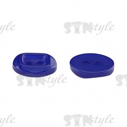 Пуговица пластиковая на два прокола, 20L, цвет ярко-синий фото 2