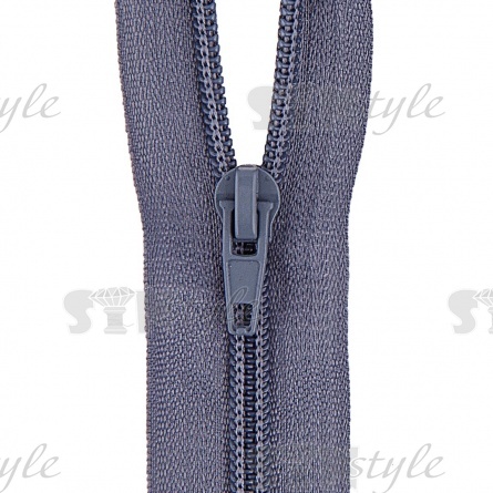 Молиня спираль, тип 5, разьемная, длина 65 см, цвет 316 (серый), "простой" бегунок фото 2