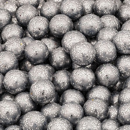 Бусины под жемчуг прибивные с серебряным напылением, размер 6 мм, цвет темно-серый, вес 500 г  фото 3