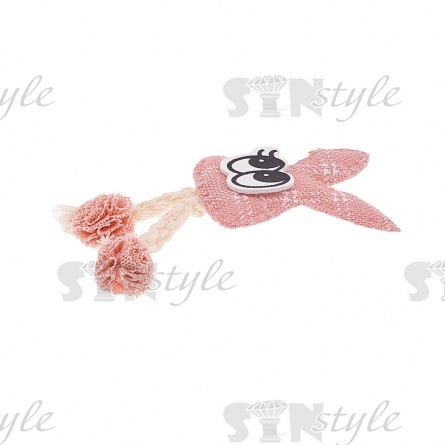 Аппликация 3D "Зайчик", цвет грязно-розовый, размер 30х75 мм фото 2