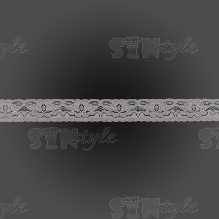 Кружево эластичное, ширина 25 мм, цвет белый, намотка 15 ярдов фото 2