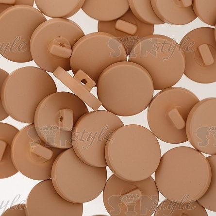 Пуговица пластиковая на ножке, размер 48L, цвет бежевый фото 3