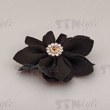 Цветочки декоративные, цвет черный, размер 45 мм, фото 2