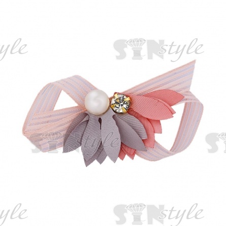 Аппликация 3D "Бантик", цвет розовый, размер 70х35 мм фото 1