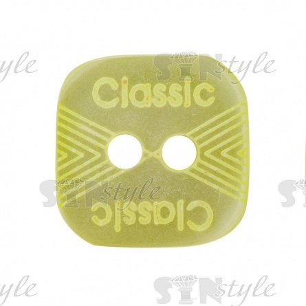 Пуговица пластиковая на два прокола, размер 20L, цвет салатовый фото 2