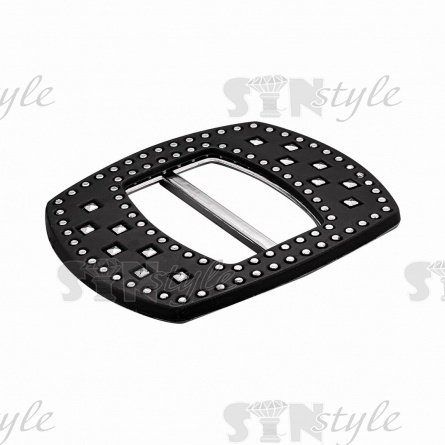 Пряжка пластиковая, внутренний размер 50 мм, цвет черный фото 2