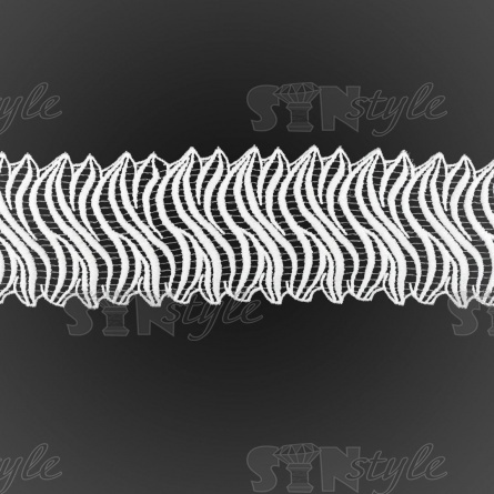 Кружево ажурное матовая нить, ширина 90 мм, цвет белый, намотка 15 ярдов фото 2