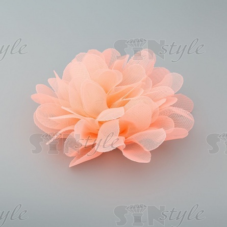 Цветочки декоративные, цвет персиковый, диаметр 80 мм,  фото 2