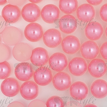 Полубусины под жемчуг пластиковые, размер 12 мм, цвет розовый фото 2