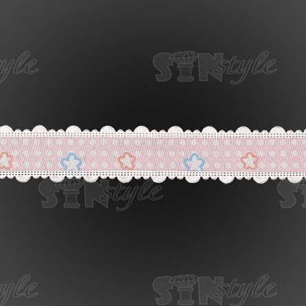 Декоративная капроновая лента "в горошек", ширина 25 мм, цвет розовый, намотка 25 ярдов фото 3