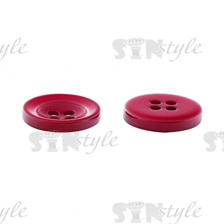 Пуговица пластиковая на четыре прокола, грязно-розовая, 40L фото 3