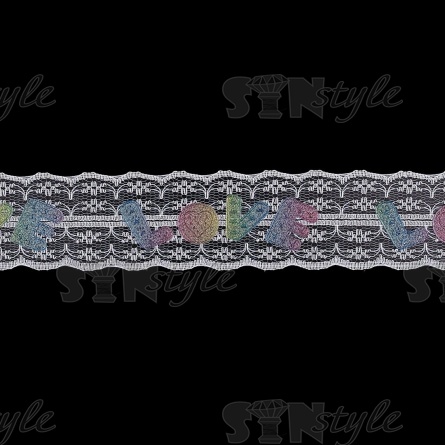 Аппликация кружевная пришивная, ширина 45 мм фото 1