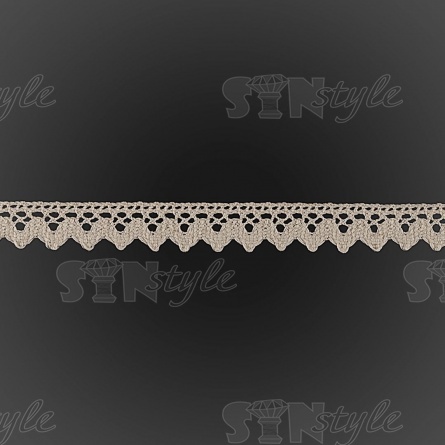 Кружево вязаное плетеное, ширина 17 мм, цвет бежевый, намотка 15 ярдов, (D5) (E9) фото 2