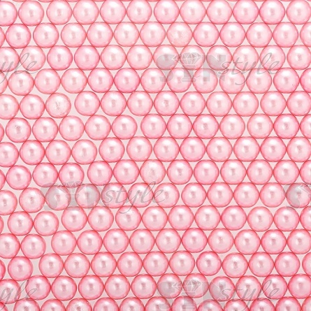 Бусины под жемчуг, размер 5 мм, цвет розовый, вес 500 г  фото 1