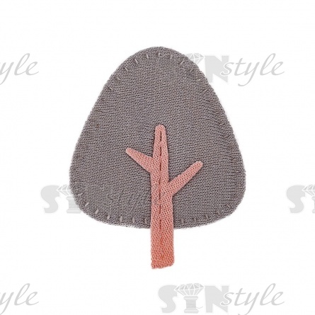 Аппликация 3D "Деревце", цвет серый, размер 35х45 мм фото 1