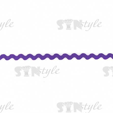 Декоративная тесьма вьюнок, ширина 8 мм, намотка 25 метров, цвет фиолетовый (№11) фото 2