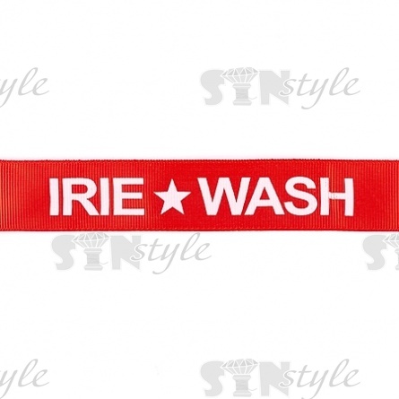 Лента репсовая, с принтом, ширина 20 мм, цвет красный+белый, намотка 100 ярдов  фото 1